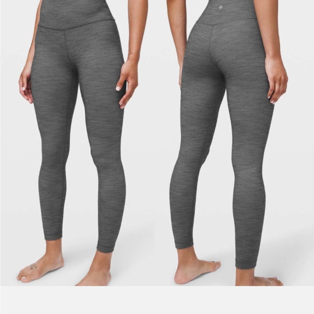 NWT Lululemon Align High-Rise Pant 25" in Mini Heathered Herringbone
